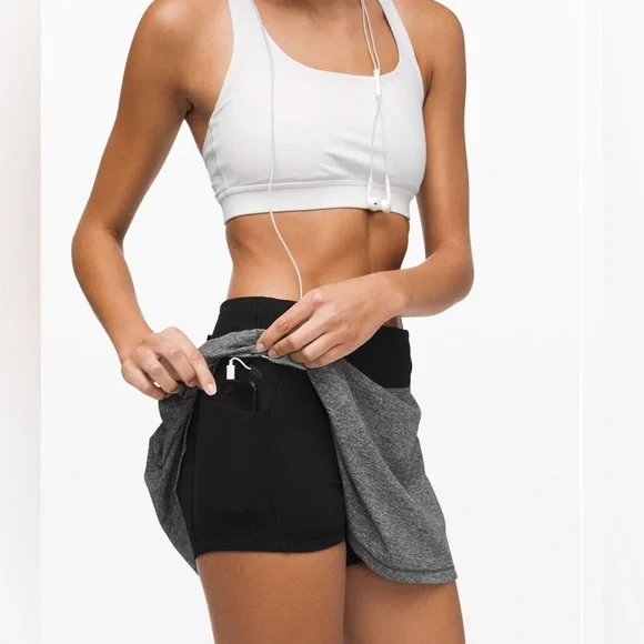 Lululemon Pace Rival Skirt (Tall), Heather Lux Multi Black - Picture 2 of 11